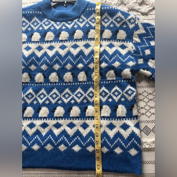 H&M Jacquard Knit Fair Isle Sheep Size Small Sweater - Picture 3 of 6